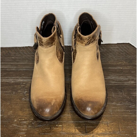 JB Dillon Ankle Boots Womens Brown Leather Distressed 7-1/2B Cowboy JBW1800 EUC - Picture 4 of 11